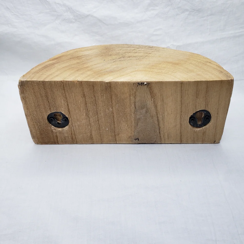 Rustic Half Moon Split Tree Wall Shelves